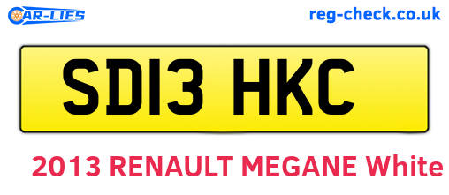 SD13HKC are the vehicle registration plates.