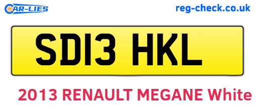 SD13HKL are the vehicle registration plates.
