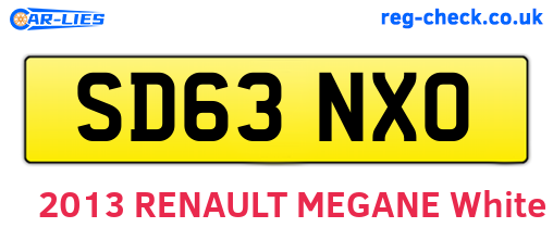 SD63NXO are the vehicle registration plates.