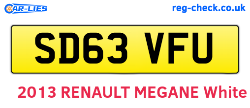 SD63VFU are the vehicle registration plates.