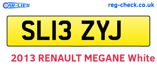 SL13ZYJ are the vehicle registration plates.