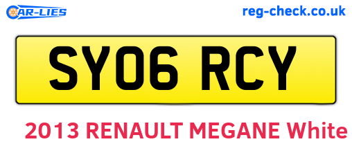SY06RCY are the vehicle registration plates.