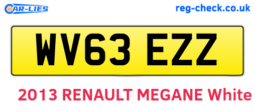 WV63EZZ are the vehicle registration plates.