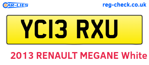 YC13RXU are the vehicle registration plates.