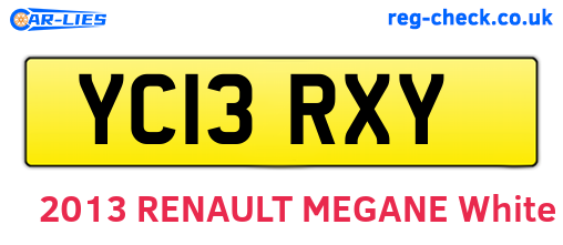 YC13RXY are the vehicle registration plates.