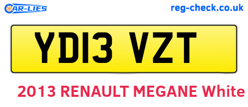 YD13VZT are the vehicle registration plates.
