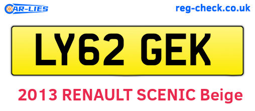 LY62GEK are the vehicle registration plates.