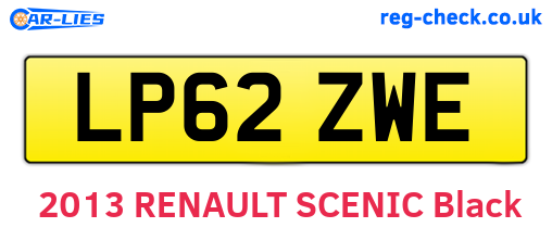 LP62ZWE are the vehicle registration plates.
