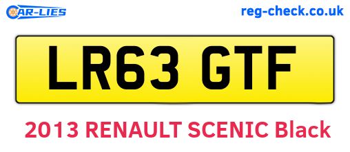 LR63GTF are the vehicle registration plates.