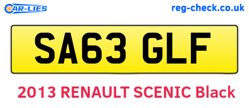 SA63GLF are the vehicle registration plates.