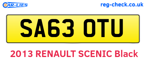 SA63OTU are the vehicle registration plates.