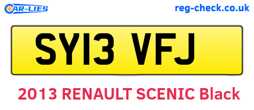 SY13VFJ are the vehicle registration plates.