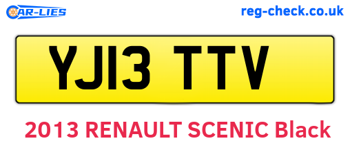 YJ13TTV are the vehicle registration plates.