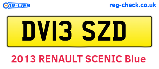 DV13SZD are the vehicle registration plates.