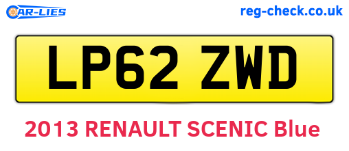 LP62ZWD are the vehicle registration plates.
