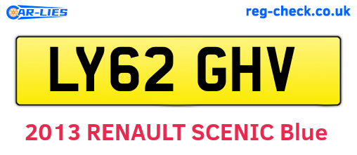 LY62GHV are the vehicle registration plates.