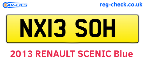 NX13SOH are the vehicle registration plates.