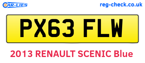 PX63FLW are the vehicle registration plates.