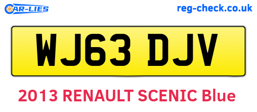 WJ63DJV are the vehicle registration plates.