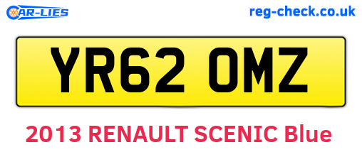 YR62OMZ are the vehicle registration plates.
