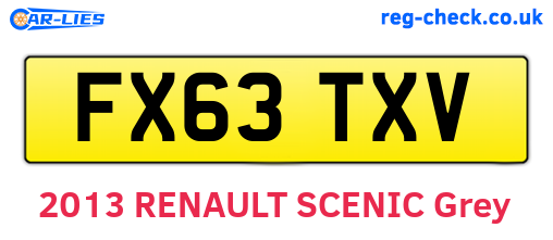 FX63TXV are the vehicle registration plates.