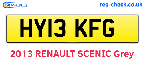 HY13KFG are the vehicle registration plates.