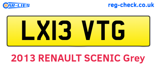 LX13VTG are the vehicle registration plates.