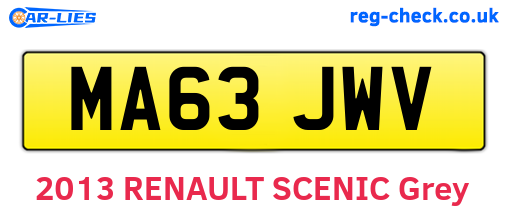 MA63JWV are the vehicle registration plates.