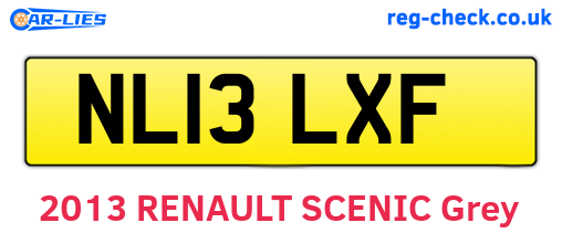NL13LXF are the vehicle registration plates.