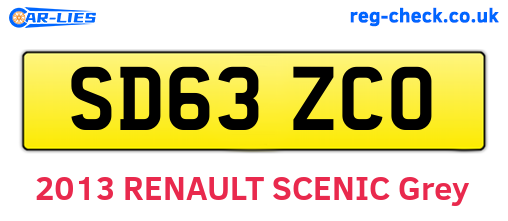 SD63ZCO are the vehicle registration plates.