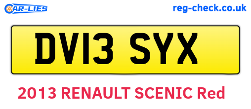DV13SYX are the vehicle registration plates.