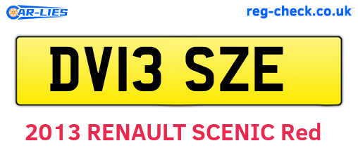 DV13SZE are the vehicle registration plates.