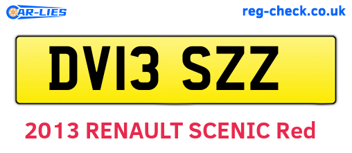 DV13SZZ are the vehicle registration plates.