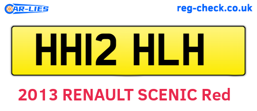 HH12HLH are the vehicle registration plates.