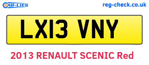 LX13VNY are the vehicle registration plates.