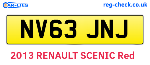 NV63JNJ are the vehicle registration plates.