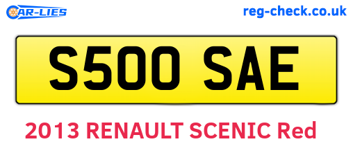 S500SAE are the vehicle registration plates.