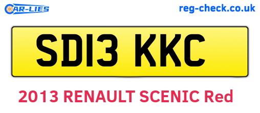 SD13KKC are the vehicle registration plates.