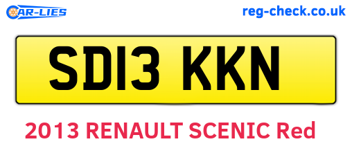 SD13KKN are the vehicle registration plates.