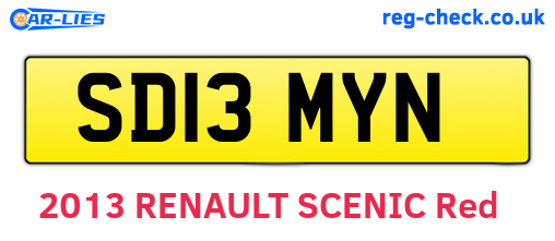 SD13MYN are the vehicle registration plates.
