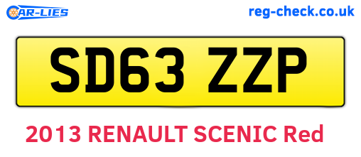 SD63ZZP are the vehicle registration plates.