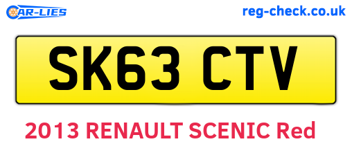 SK63CTV are the vehicle registration plates.