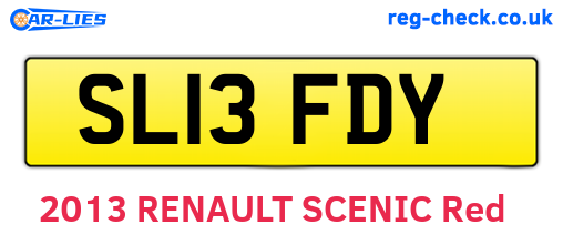 SL13FDY are the vehicle registration plates.