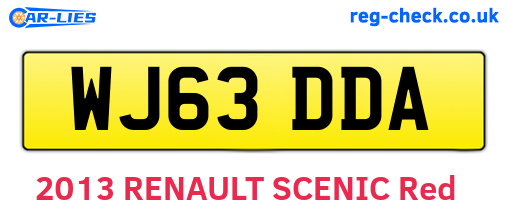 WJ63DDA are the vehicle registration plates.