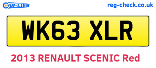 WK63XLR are the vehicle registration plates.