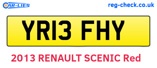 YR13FHY are the vehicle registration plates.