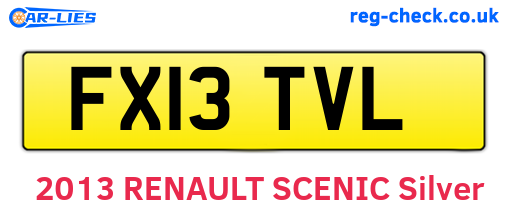 FX13TVL are the vehicle registration plates.