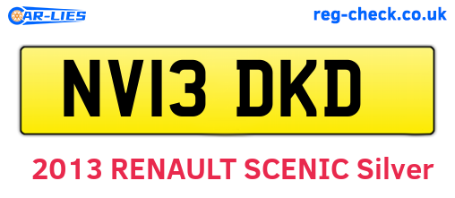NV13DKD are the vehicle registration plates.