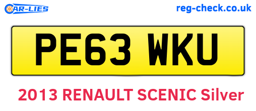 PE63WKU are the vehicle registration plates.