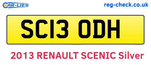 SC13ODH are the vehicle registration plates.